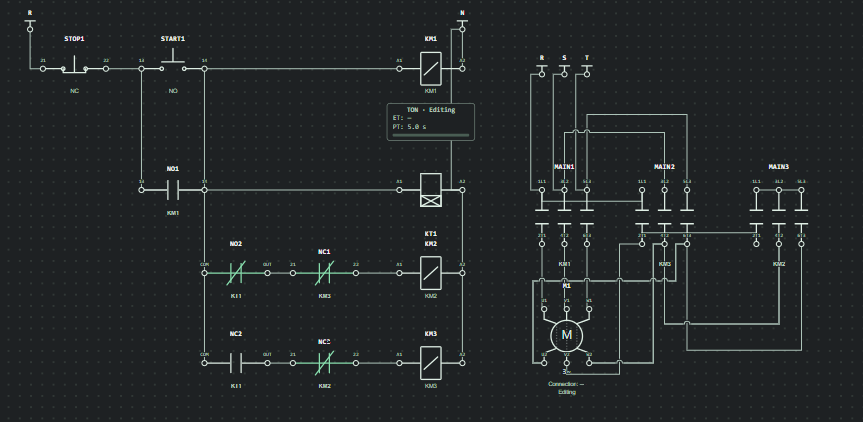 Otomatik Yıldız-Üçgen Yol Verme — FC Automation Lab örnek devresi