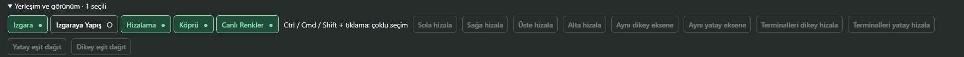 V1.0 Türkçe yerleşim ve hizalama araçları