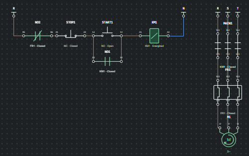 Termik Korumalı Motor Kumandası — FC Automation Lab örnek devresi